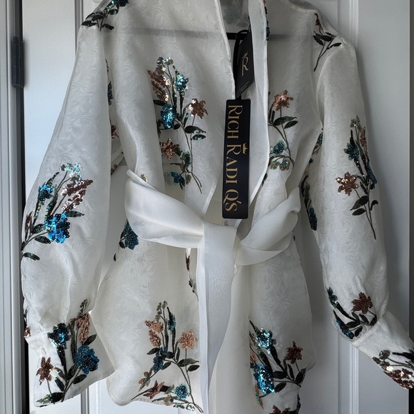 Rich Radi Q’S Silk floral sequin blouse - Picture 12 of 12